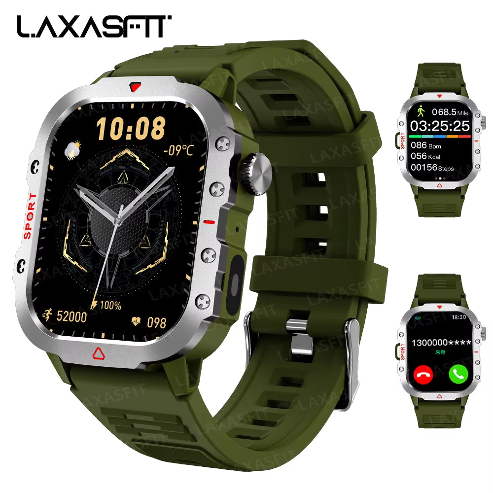 Men Sports Smart Watch 1.71 Screen Blood Oxygen Bluetooth Talking Watch Multi Sport LED Flashlight Outdoor Smart Watch
