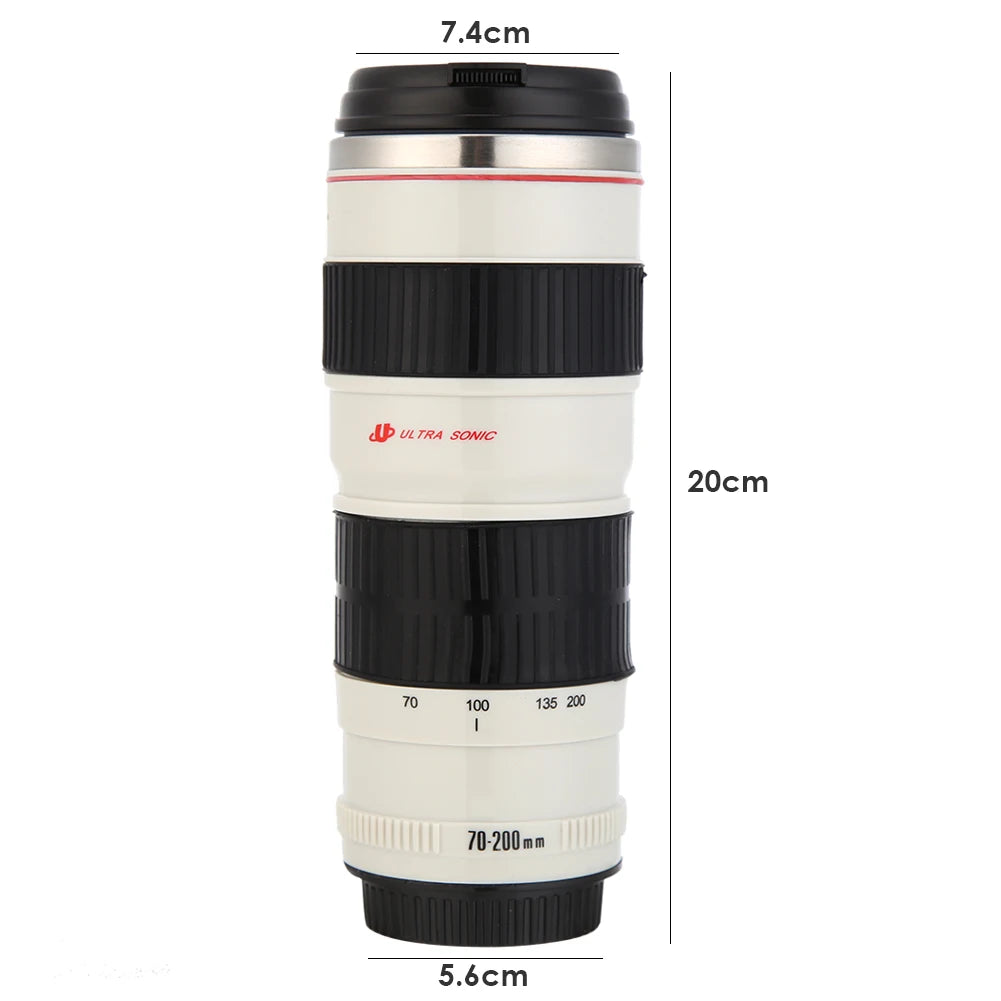 Stainless Steel SLR Camera Coffee Lens Mug Camera White Black Coffee Mug Coffee Cups Creative Emulation Mug Gift 50-400Ml