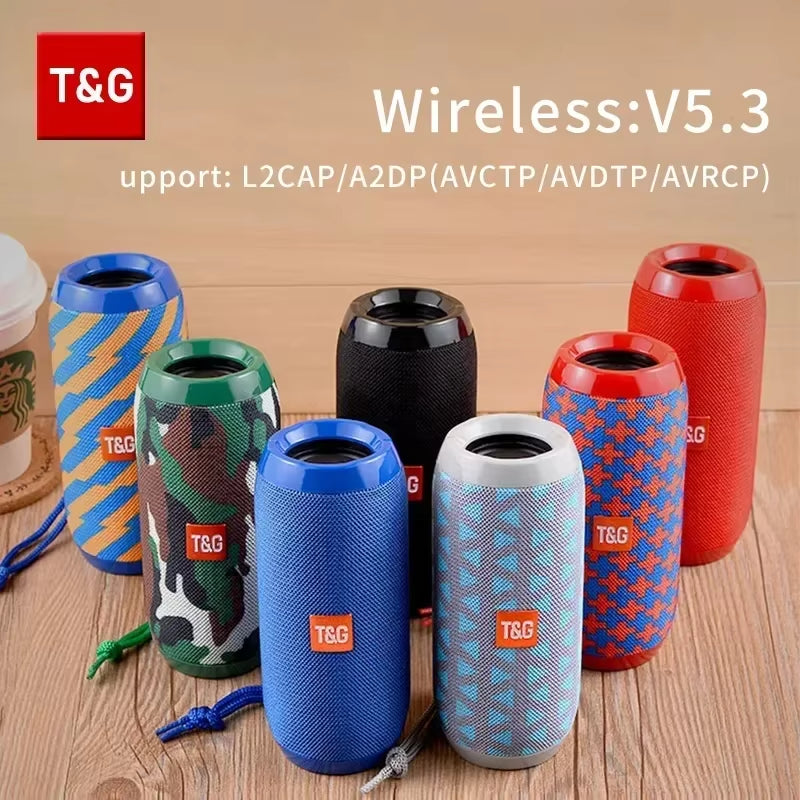 TG117 Portable Bluetooth Speaker Outdoor Wireless Woofer Free Call FM TF Card USB Flash Drive Connect Mobile Phone Tablet TV