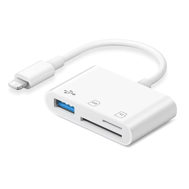 4 in 1 OTG Card Reader Type C to SD TF Memory Card Adapter for Iphone PC Laptop Multi Smart Card Reader No APP Requires