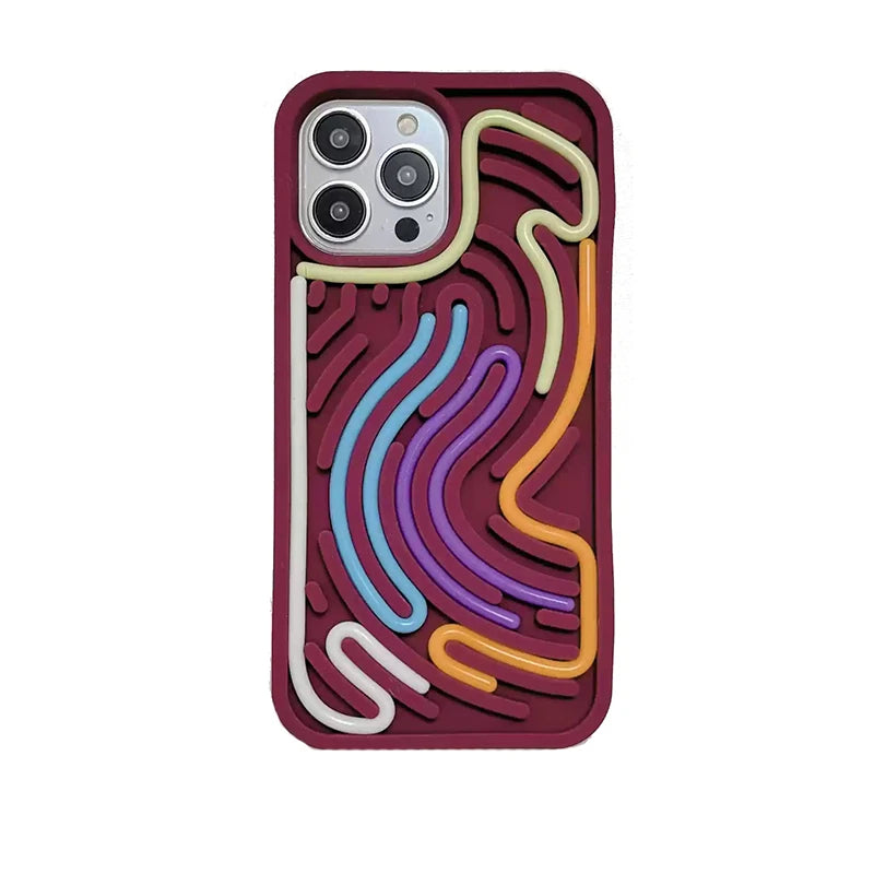 Funny Sensory Activity Board Silicone Decompression Phone Case for Iphone 16 15 14 13 12 11 17 Pro Max Soft Back Cover