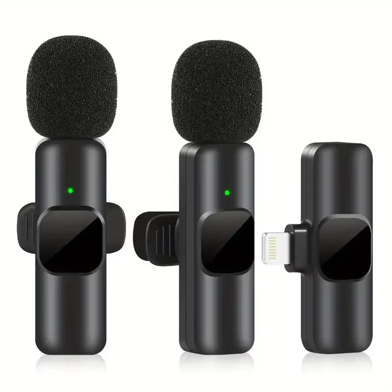 New Wireless Lavalier Microphone Portable Audio Video Recording Mini Microphone for Iphone Ios Live Gaming Phone