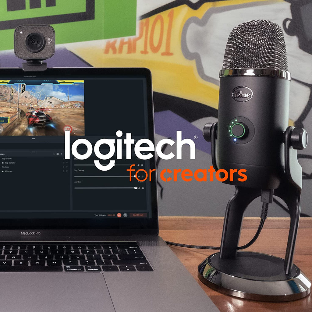Logitech Creators  Yeti USB Microphone for Gaming, Streaming, Podcast, Youtube, Discord, PC, Studio Sound, Plug & Play-Midnight